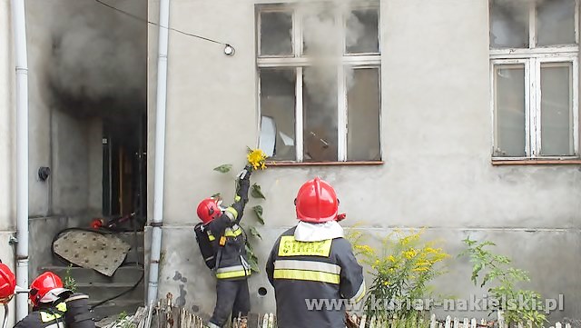 Pożar mieszkania na Rynku w Nakle nad Notecią