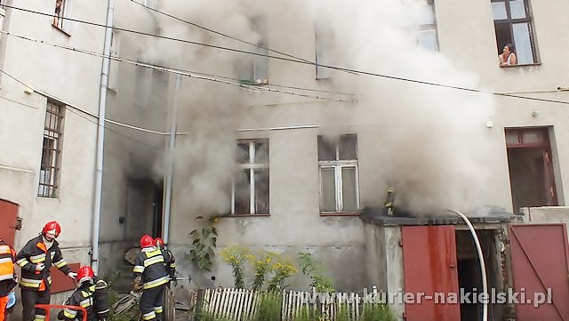 Pożar mieszkania na Rynku w Nakle nad Notecią