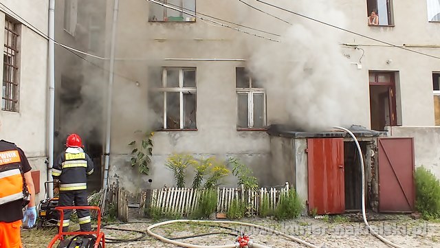 Pożar mieszkania na Rynku w Nakle nad Notecią