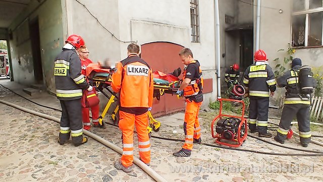 Pożar mieszkania na Rynku w Nakle nad Notecią