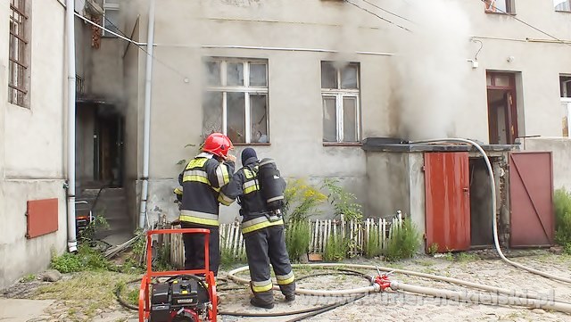 Pożar mieszkania na Rynku w Nakle nad Notecią