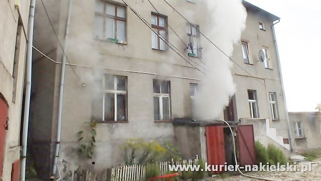 Pożar mieszkania na Rynku w Nakle nad Notecią