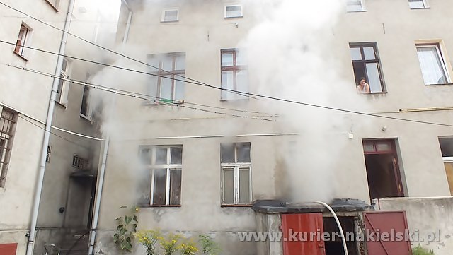 Pożar mieszkania na Rynku w Nakle nad Notecią