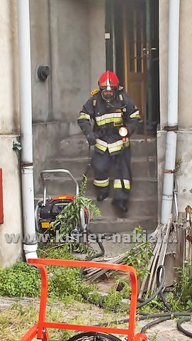 Pożar mieszkania na Rynku w Nakle nad Notecią