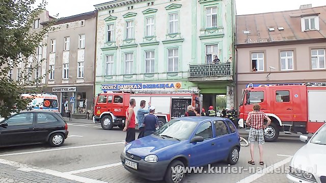 Pożar mieszkania na Rynku w Nakle nad Notecią