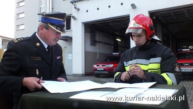 Ślubowanie nowo przyjętych do służby w KP PSP