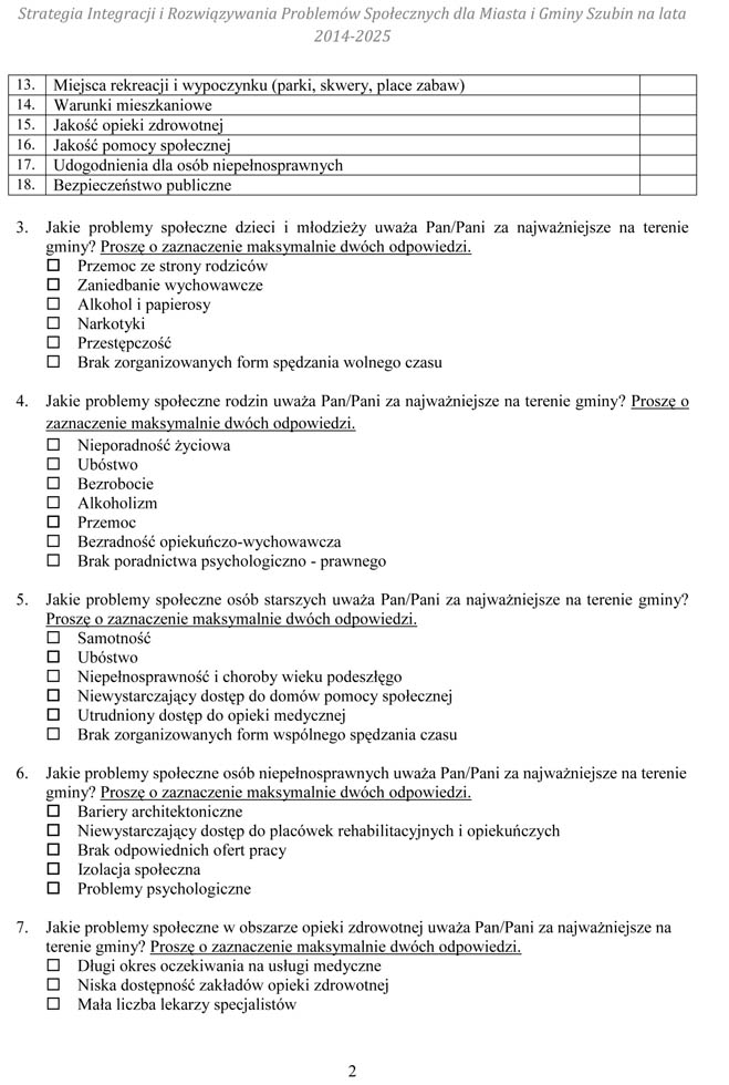Zachęcamy państwa do czynnego wypełnienia ankiet - miejmy znaczący wpływ na strategię Rozwoju Miasta i Gminy Szubin