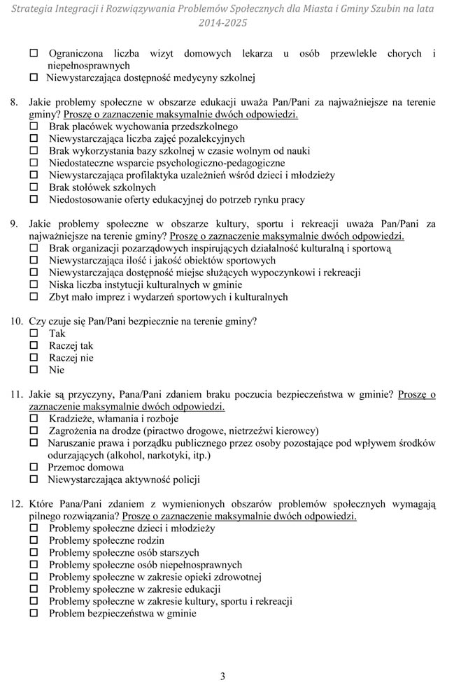 Zachęcamy państwa do czynnego wypełnienia ankiet - miejmy znaczący wpływ na strategię Rozwoju Miasta i Gminy Szubin