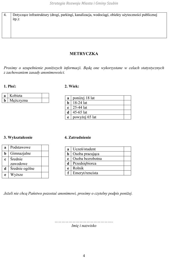 Zachęcamy państwa do czynnego wypełnienia ankiet - miejmy znaczący wpływ na strategię Rozwoju Miasta i Gminy Szubin