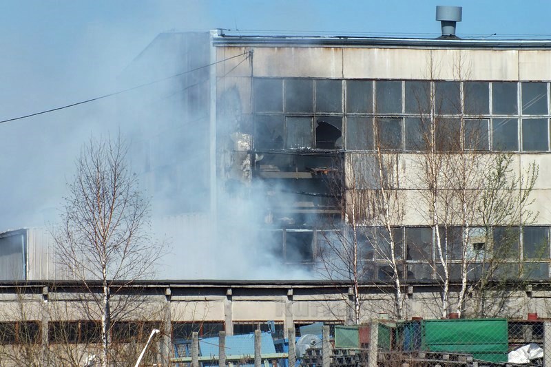 Pożar w dzielnicy przemysłowej Paterka