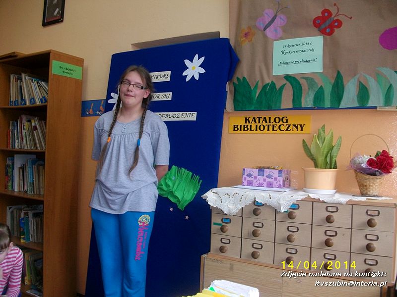 Konkurs Recytatorski ?Wiosenne Przebudzenie? w bibliotece szkolnej w Kowalewie