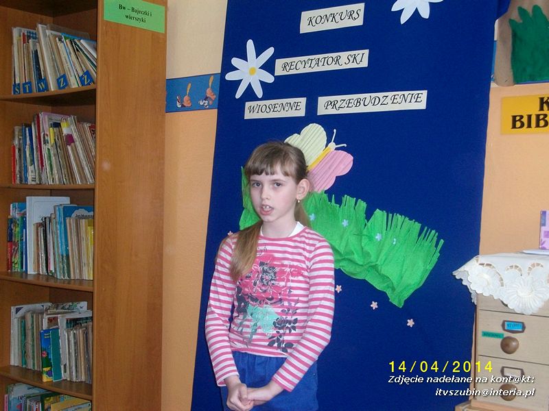 Konkurs Recytatorski ?Wiosenne Przebudzenie? w bibliotece szkolnej w Kowalewie