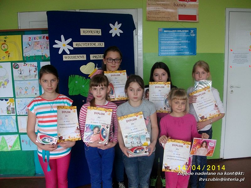 Konkurs Recytatorski ?Wiosenne Przebudzenie? w bibliotece szkolnej w Kowalewie