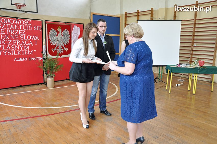 Zakończenie roku szkolnego klasy maturalnej w ZSP Szubin