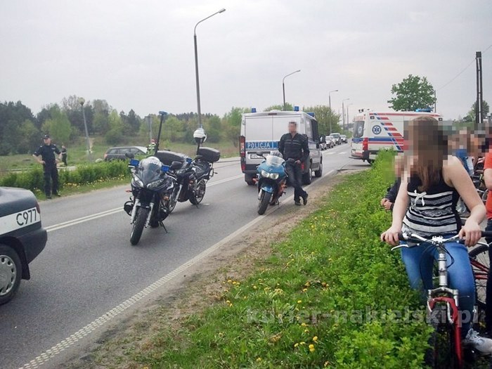 14-letni pasażer motocykla trafił śmigłowcem do szpitala
