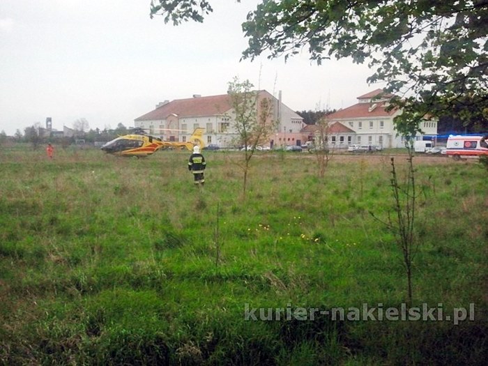 14-letni pasażer motocykla trafił śmigłowcem do szpitala