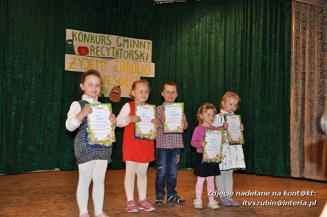 Gminny konkurs recytatorki ?Żyjemy zdrowo i wesoło?