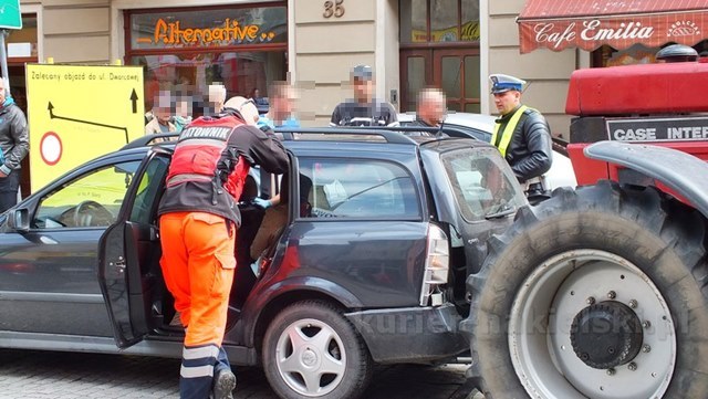 Kolizja na ul. Bydgoskiej w Nakle nad Notecią
