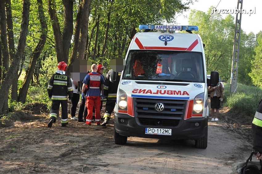 Wypadek z udziałem motocyklisty koło Zazdrości