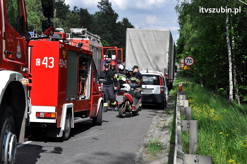 Zderzenie czterech samochodów koło Zamościa