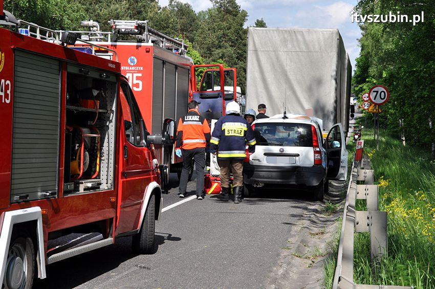 Zderzenie czterech samochodów koło Zamościa