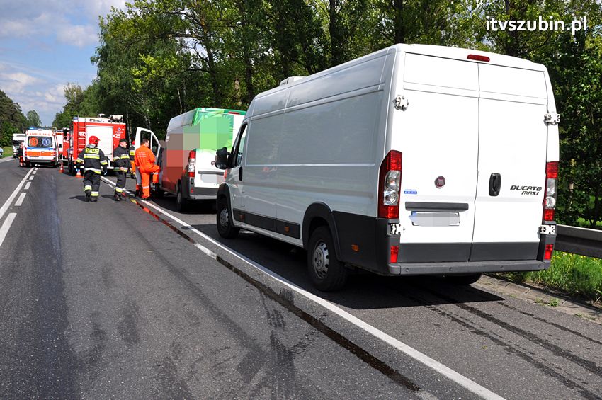 Zderzenie czterech samochodów koło Zamościa