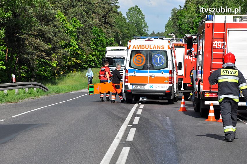 Zderzenie czterech samochodów koło Zamościa