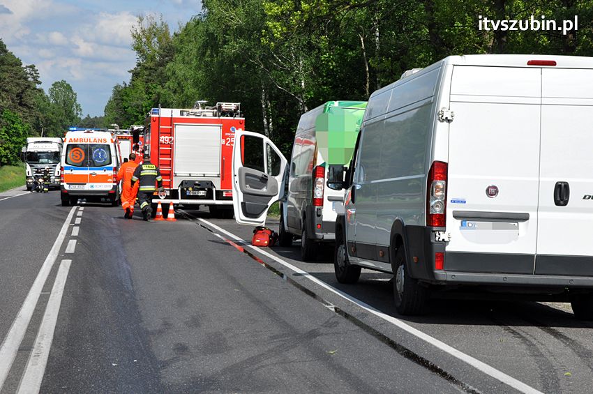 Zderzenie czterech samochodów koło Zamościa