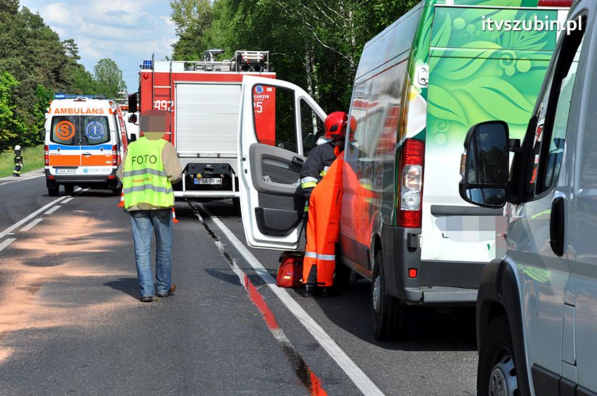 Zderzenie czterech samochodów koło Zamościa