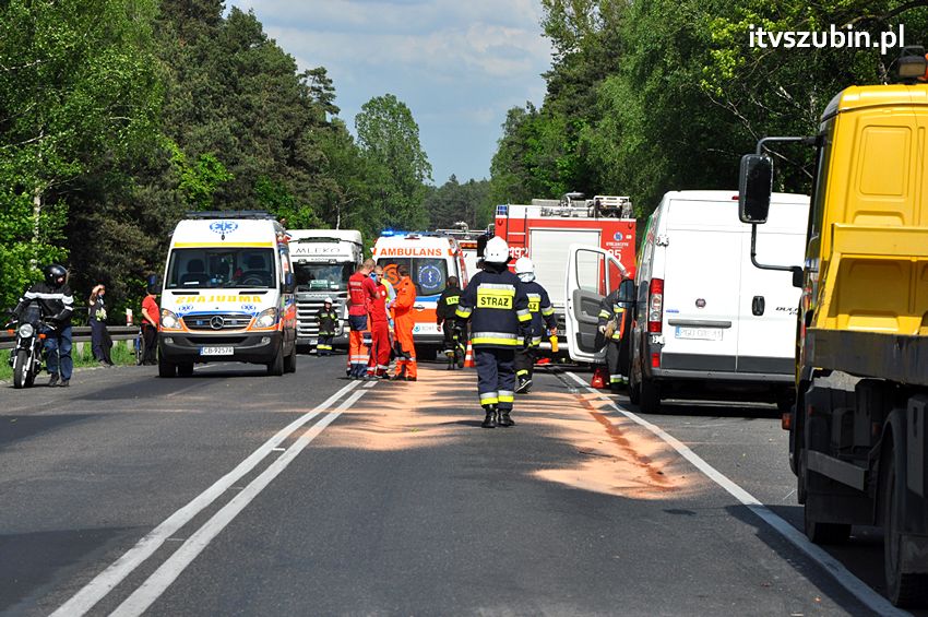 Zderzenie czterech samochodów koło Zamościa