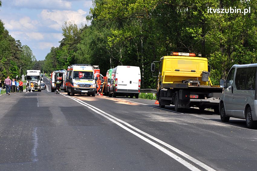 Zderzenie czterech samochodów koło Zamościa
