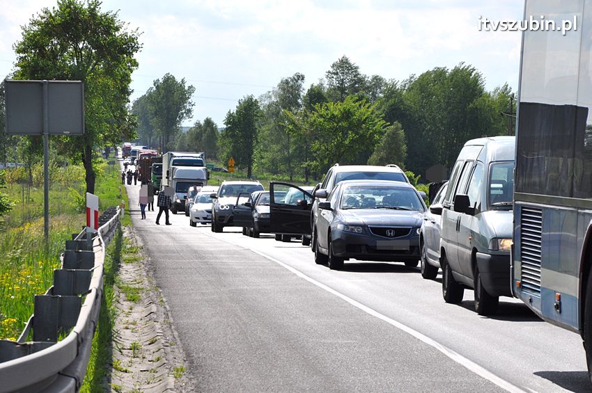 Zderzenie czterech samochodów koło Zamościa