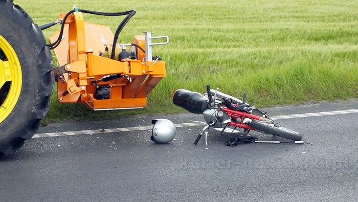 Wypadek motorowerzysty w Nakle nad Notecią