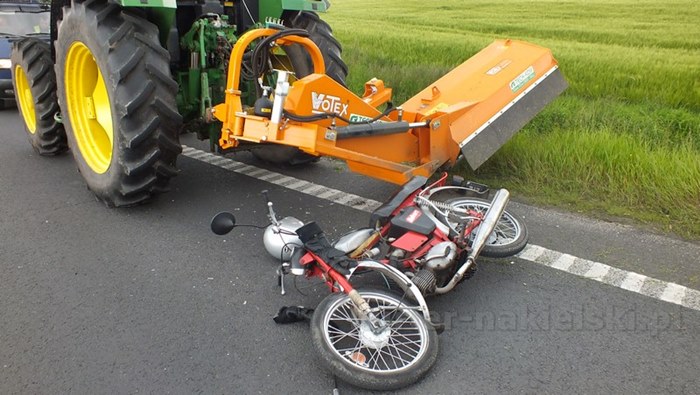Wypadek motorowerzysty w Nakle nad Notecią