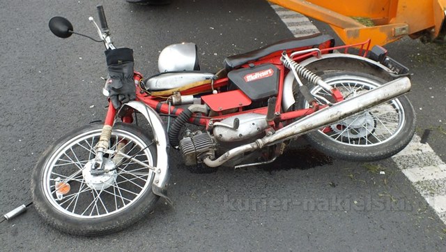 Wypadek motorowerzysty w Nakle nad Notecią