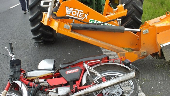 Wypadek motorowerzysty w Nakle nad Notecią