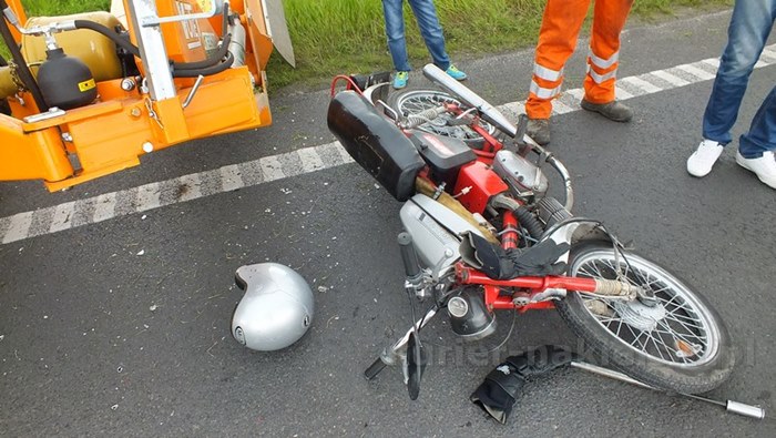 Wypadek motorowerzysty w Nakle nad Notecią