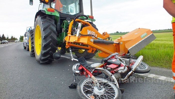 Wypadek motorowerzysty w Nakle nad Notecią