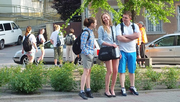 Pielgrzymi w drodze do Górki Klasztornej