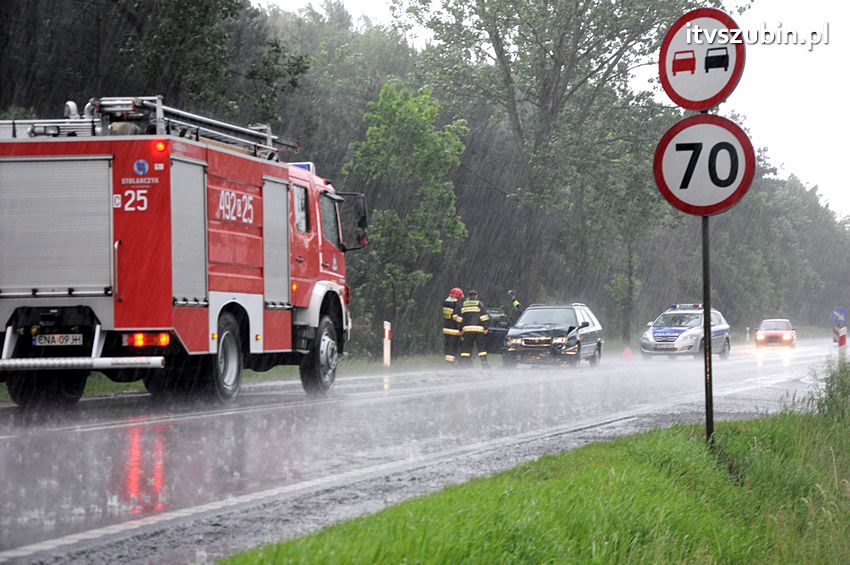 Kolizja trzech osobówek w Kołaczkowie