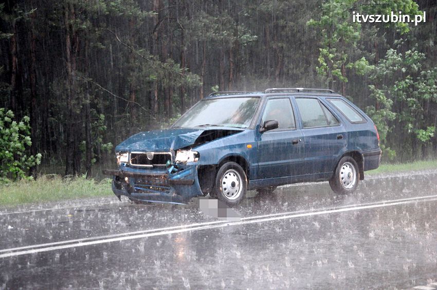 Kolizja trzech osobówek w Kołaczkowie