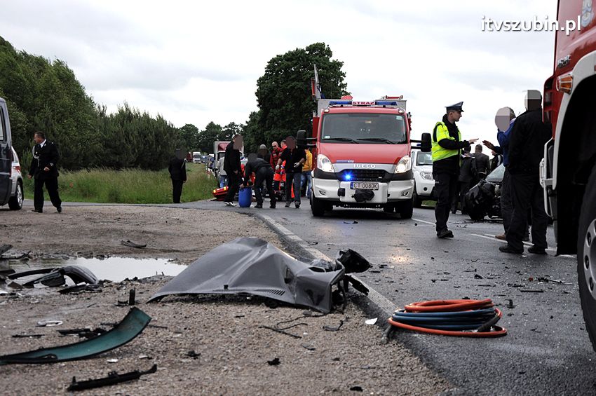 Osiem osób poszkodowanych w wypadku w Starym Jarużynie