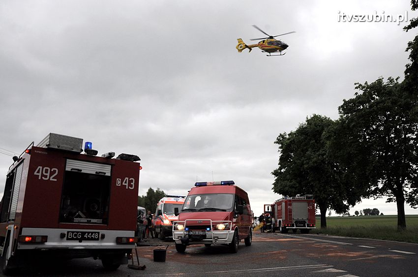 Osiem osób poszkodowanych w wypadku w Starym Jarużynie