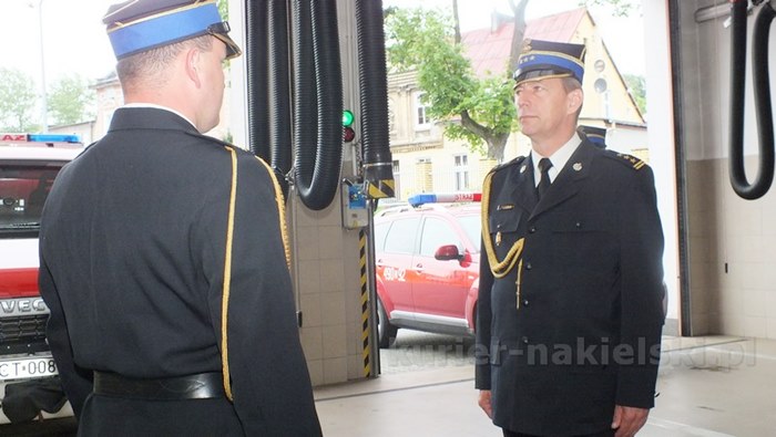Uroczysty apel w Komendzie Powiatowej PSP w Nakle nad Notecią