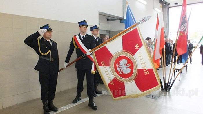 Uroczysty apel w Komendzie Powiatowej PSP w Nakle nad Notecią