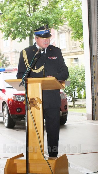 Uroczysty apel w Komendzie Powiatowej PSP w Nakle nad Notecią