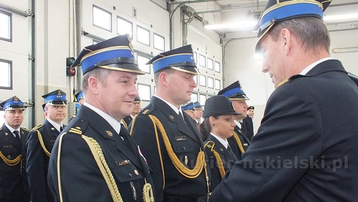 Uroczysty apel w Komendzie Powiatowej PSP w Nakle nad Notecią