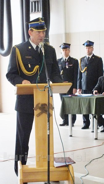 Uroczysty apel w Komendzie Powiatowej PSP w Nakle nad Notecią