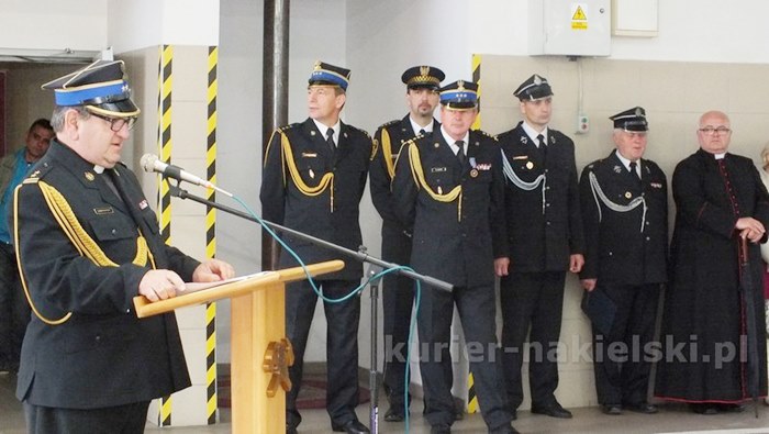 Uroczysty apel w Komendzie Powiatowej PSP w Nakle nad Notecią