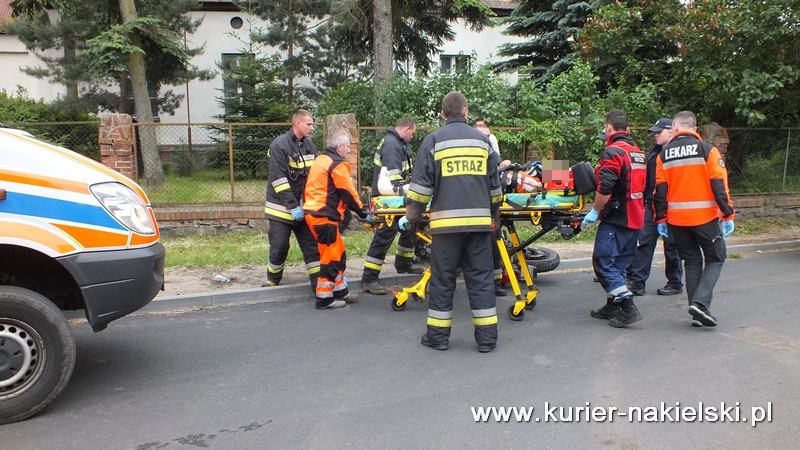 Motorowerzysta uderzył w ogrodzenie